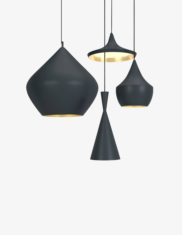 rinascente Tom Dixon Beat Wide Led Black Lampada A Sospensione Set 2 Pz - Nero