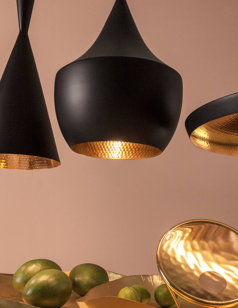 rinascente Tom Dixon Beat Fat Led Black Lampada A Sospensione Set 2 Pz - Nero