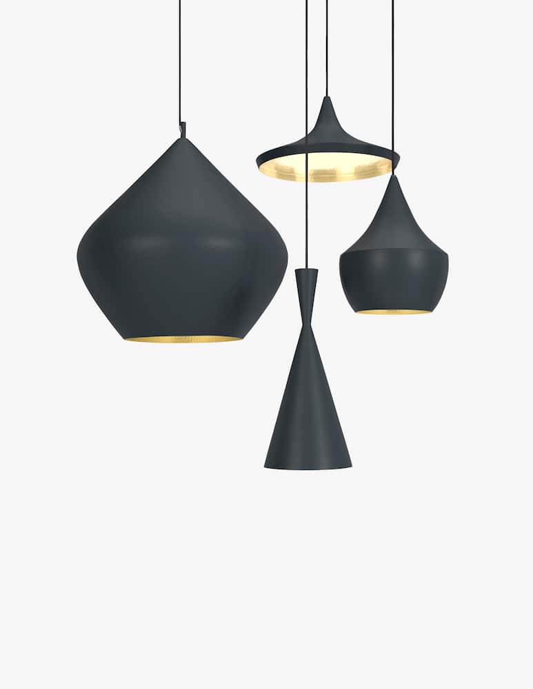 rinascente Tom Dixon Beat Fat Led Black Lampada A Sospensione Set 2 Pz - Nero