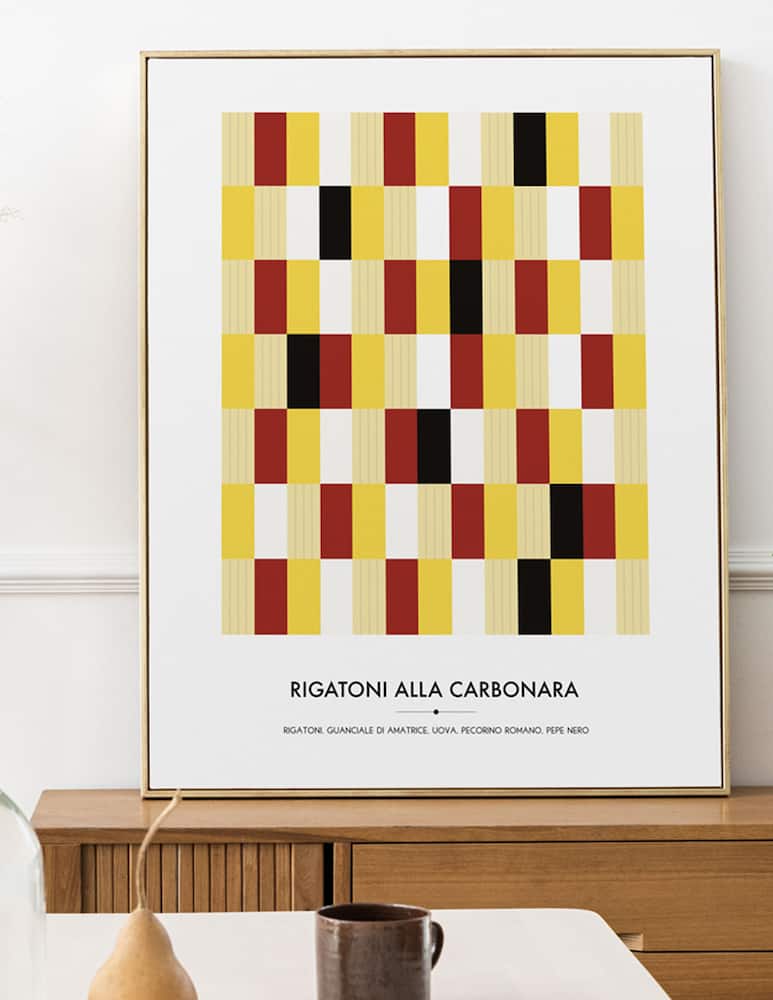 rinascente Slurp Design Rigatoni Alla Carbonara Poster