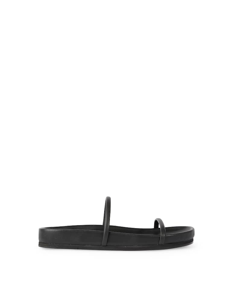 rinascente Black Suede Studio Chiara flat sandals