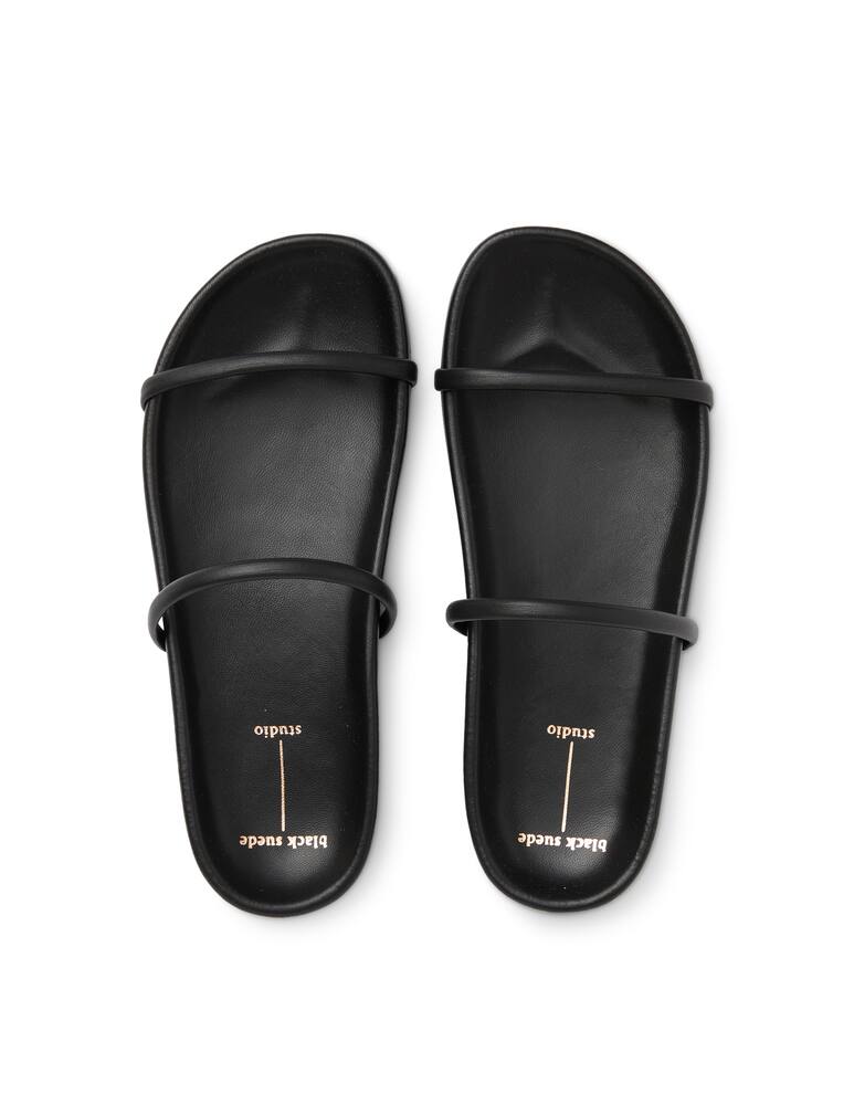 rinascente Black Suede Studio Chiara flat sandals