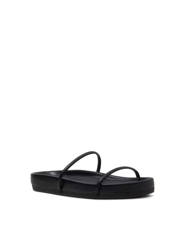 rinascente Black Suede Studio Chiara flat sandals