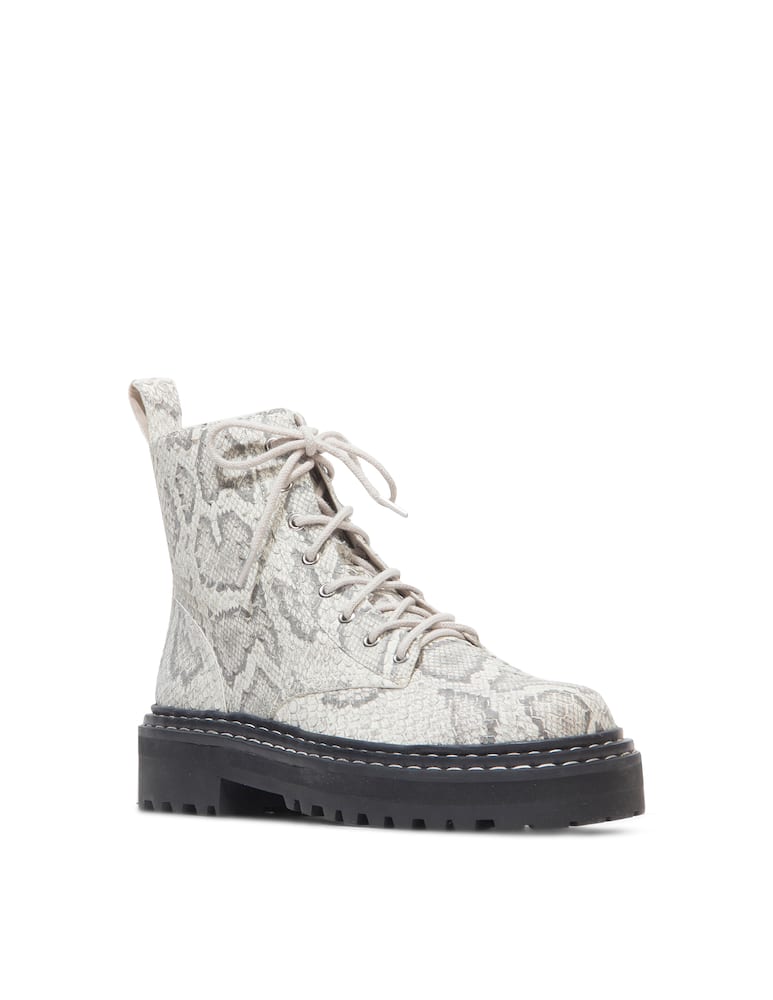 rinascente Black Suede Studio Drea leather combat boots