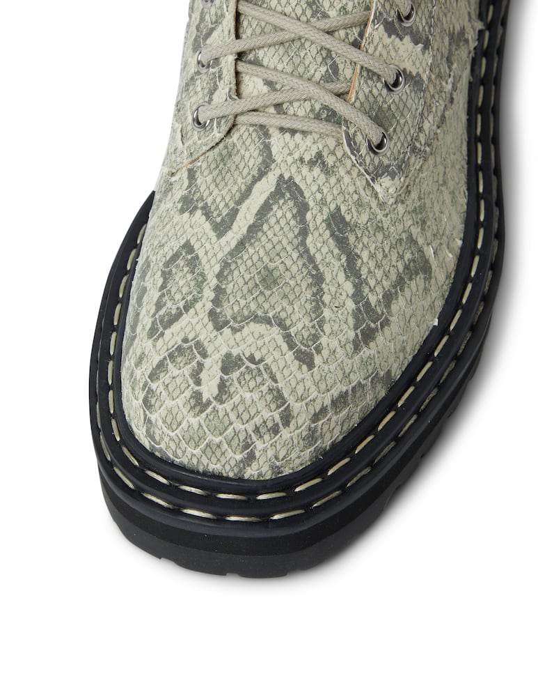 rinascente Black Suede Studio Drea leather combat boots