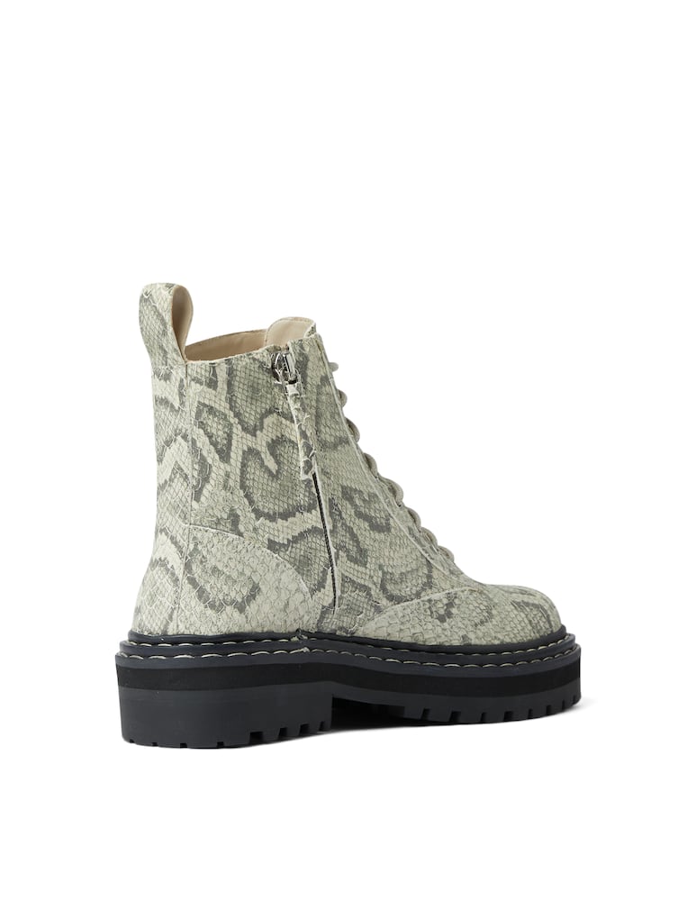 rinascente Black Suede Studio Drea leather combat boots