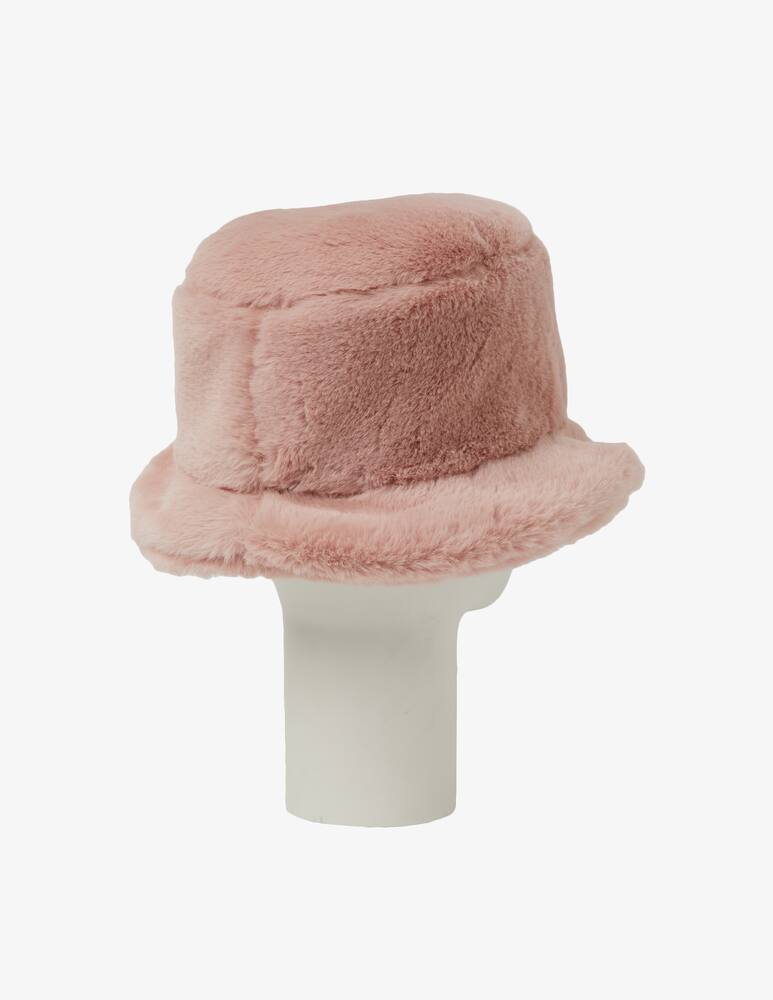 rinascente Leontine Vintage Ecofur bucket hat - Pink