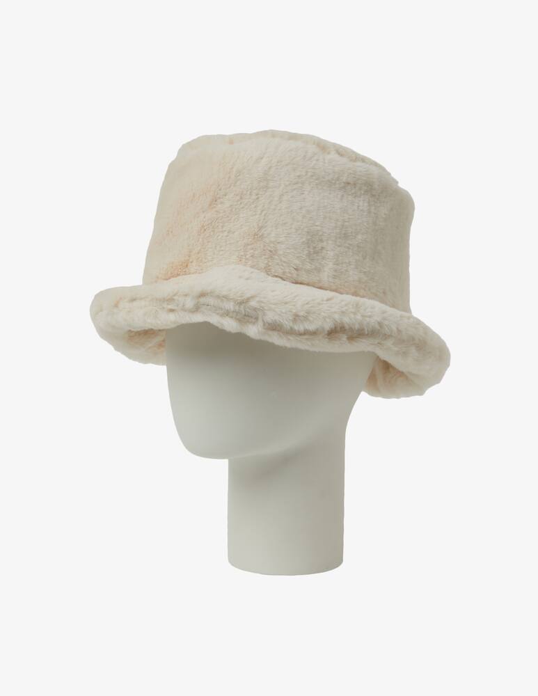 rinascente Leontine Vintage Cappello bucket in ecofur - Beige