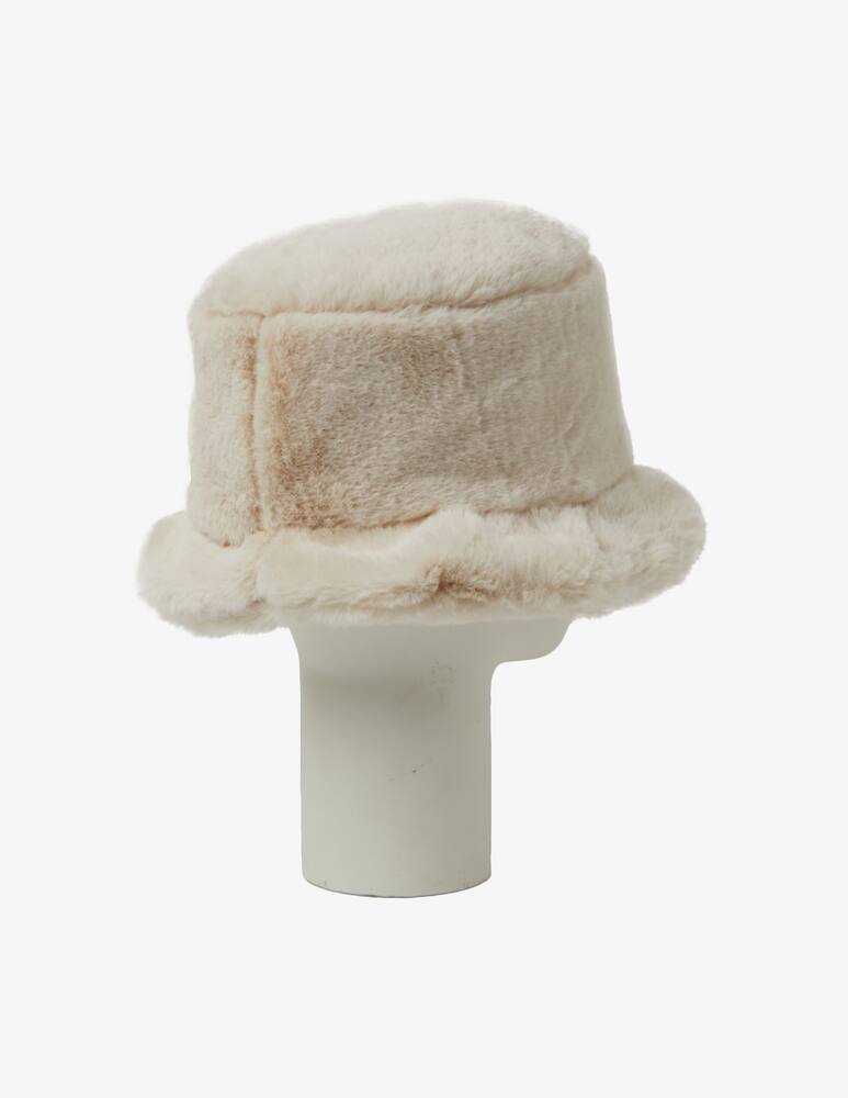 rinascente Leontine Vintage Cappello bucket in ecofur - Beige