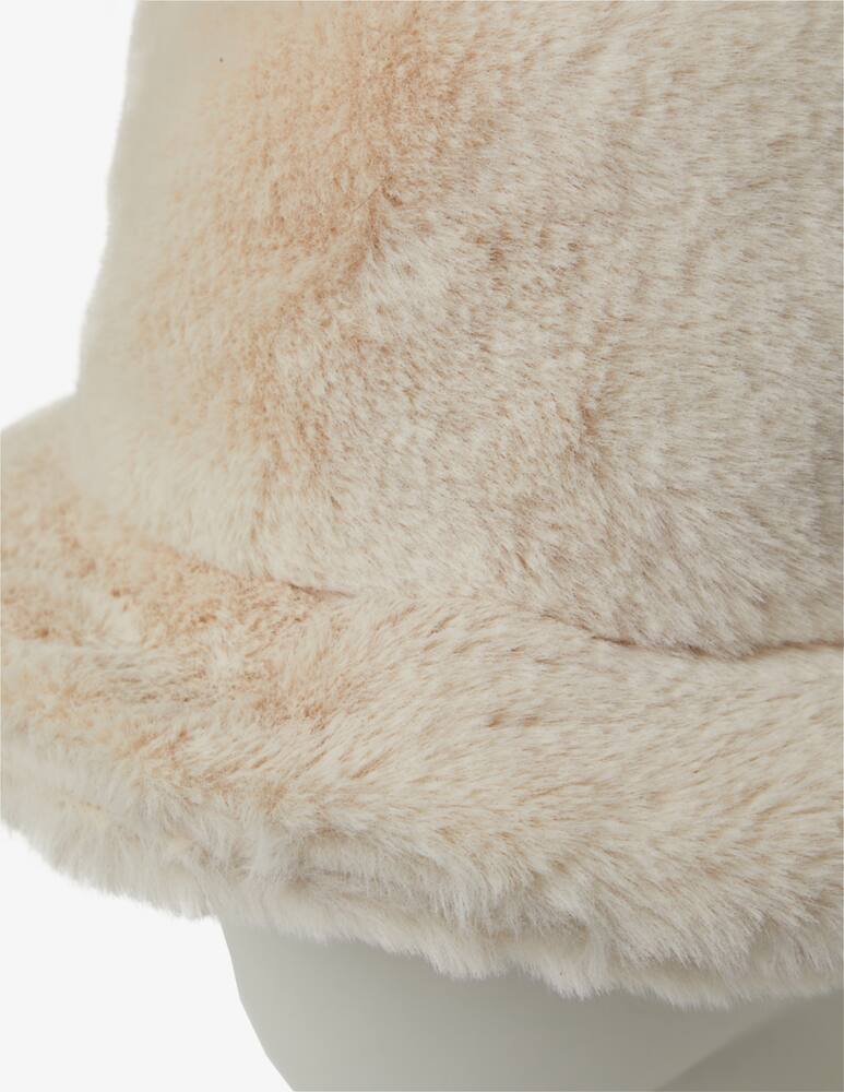 rinascente Leontine Vintage Cappello bucket in ecofur - Beige