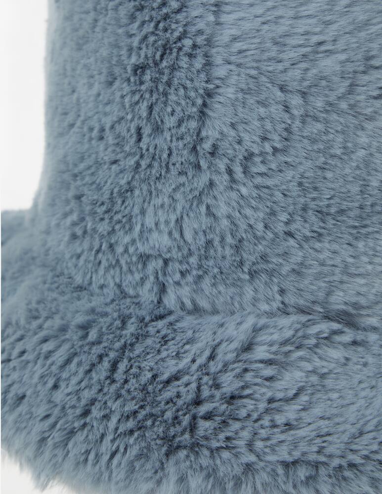 rinascente Leontine Vintage Ecofur bucket hat - Light blue