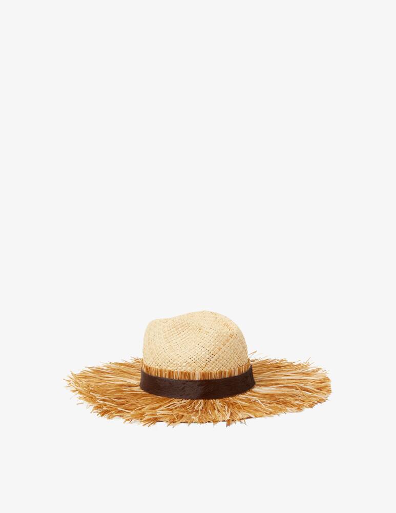 rinascente Gingi Wide fringed brim hat