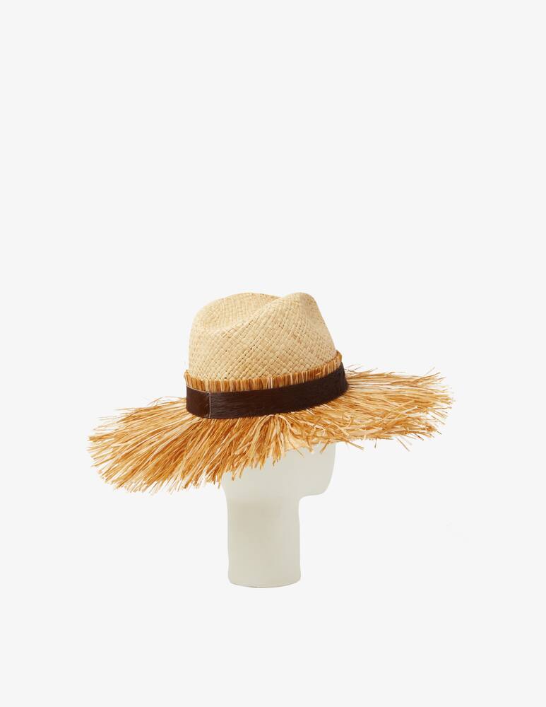 rinascente Gingi Wide fringed brim hat