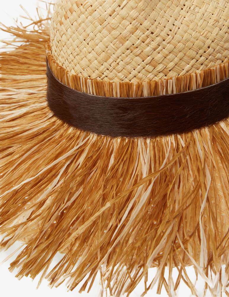 rinascente Gingi Wide fringed brim hat