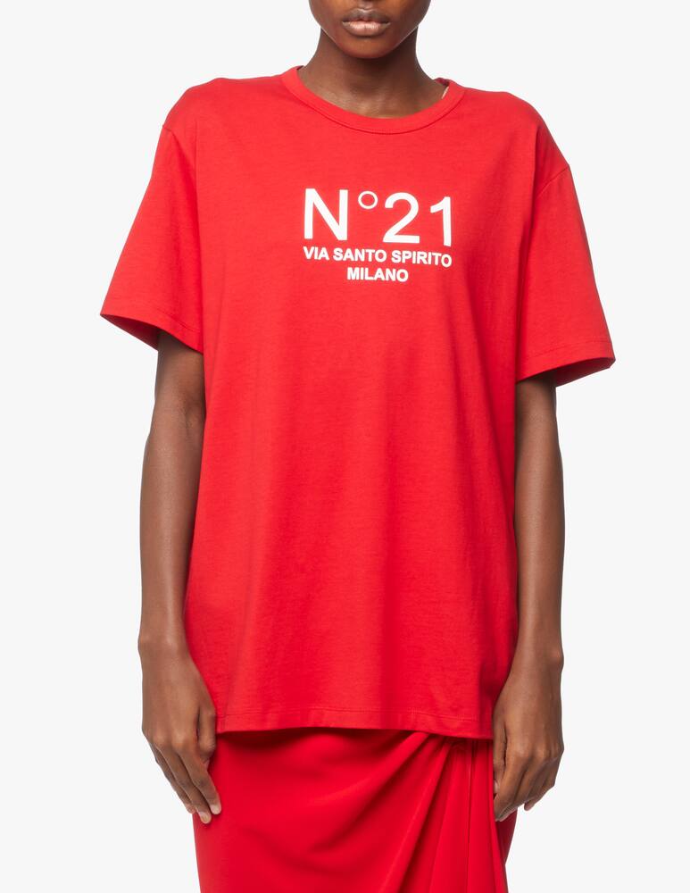 rinascente N°21 T-shirt  in cotone con logo