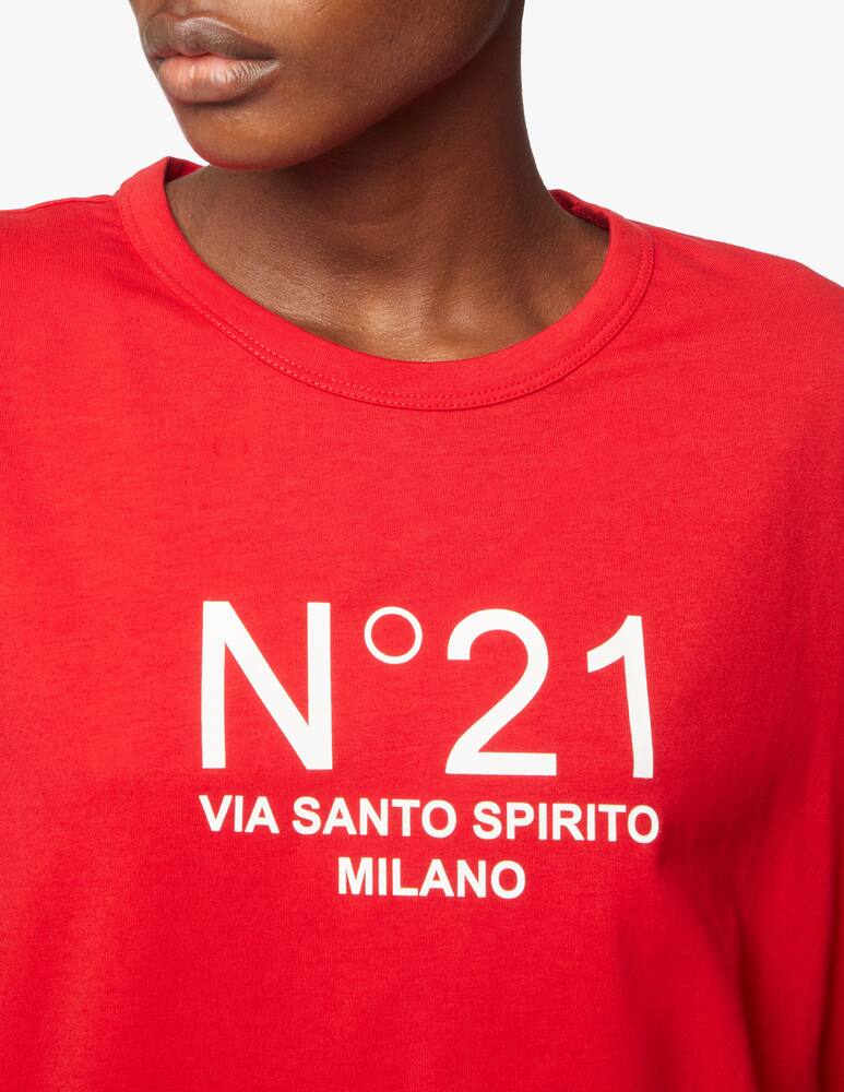 rinascente N°21 T-shirt  in cotone con logo