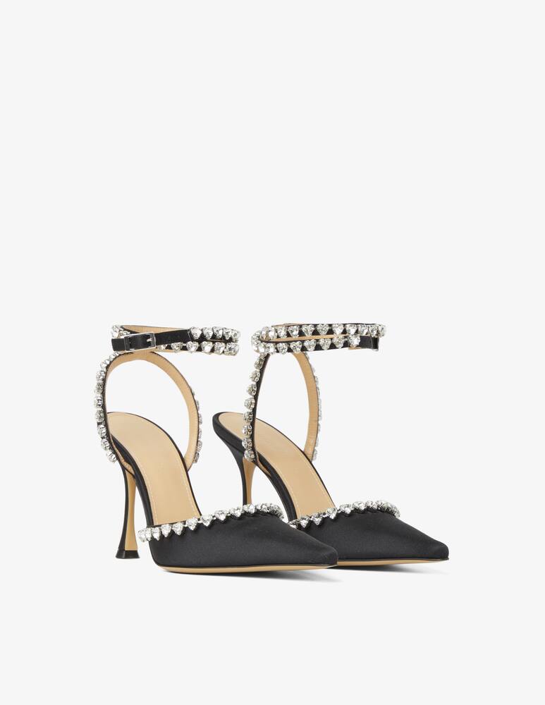 rinascente Mach & Mach Audrey crystal heart satin sandals