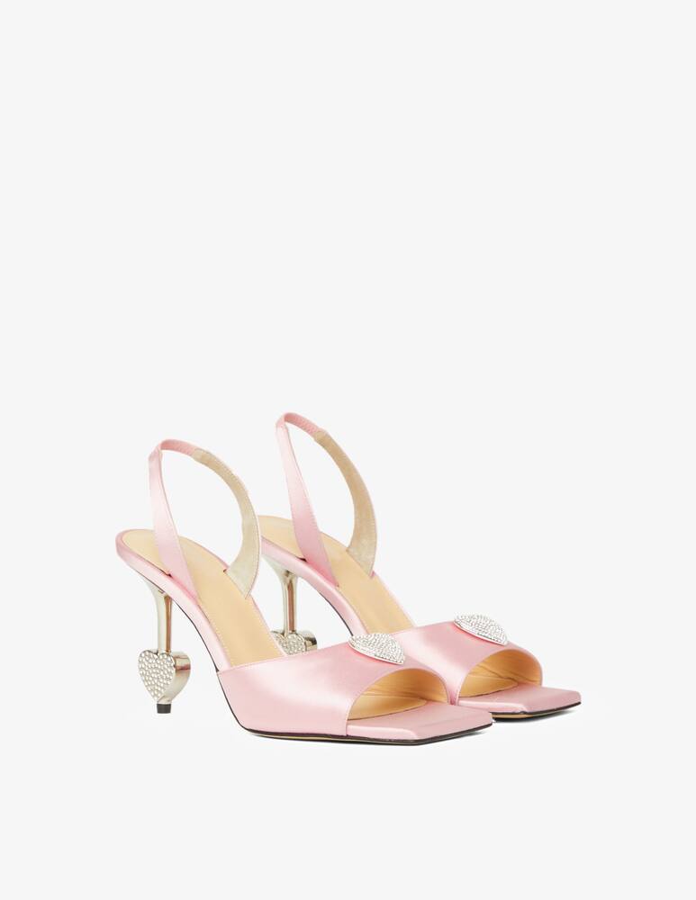 rinascente Mach & Mach Crystal Heart slingback sandals