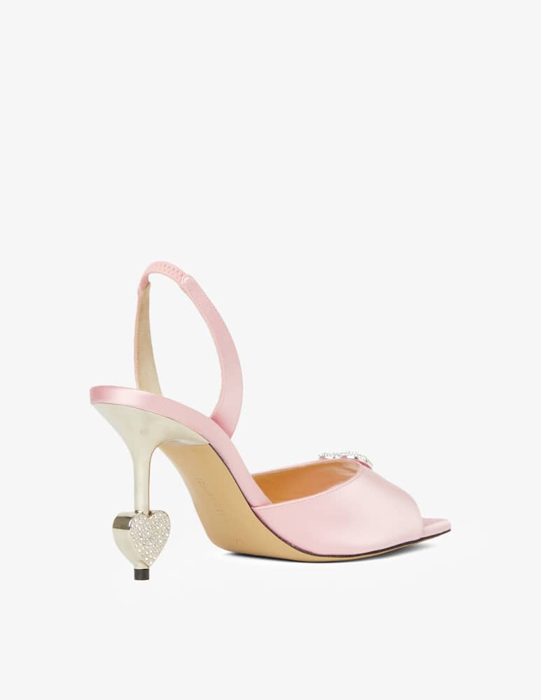 Mach & Mach Sandali slingback Crystal Heart - immagine 4 Mach & Mach Sandali slingback Crystal Heart - immagine 4
