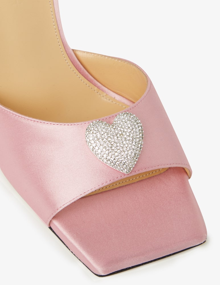 rinascente Mach & Mach Crystal Heart slingback sandals