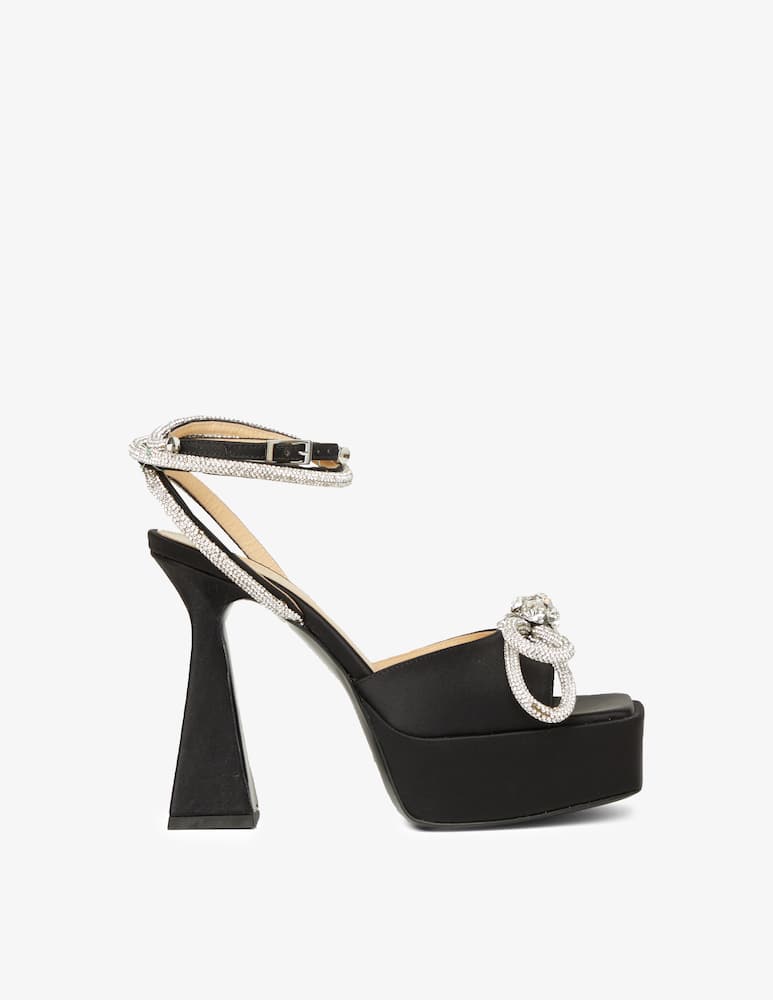 Mach & Mach Double bow wedge sandals - picture 1 Mach & Mach Double bow wedge sandals - picture 1