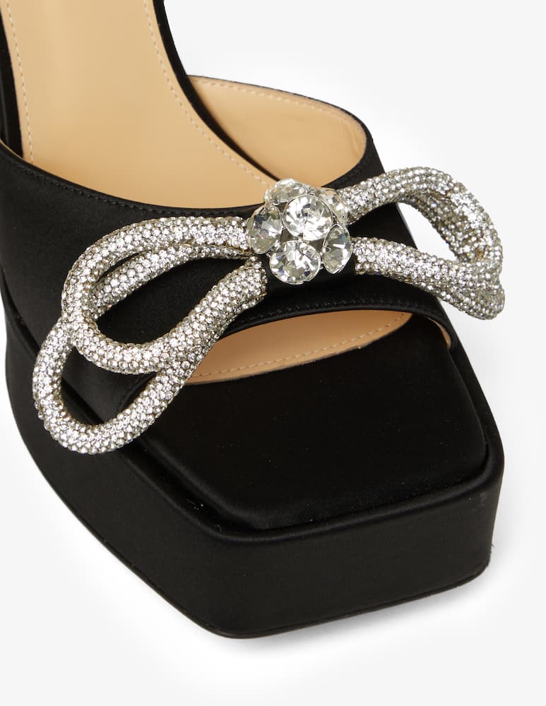 Mach & Mach Double bow wedge sandals - picture 2 Mach & Mach Double bow wedge sandals - picture 2