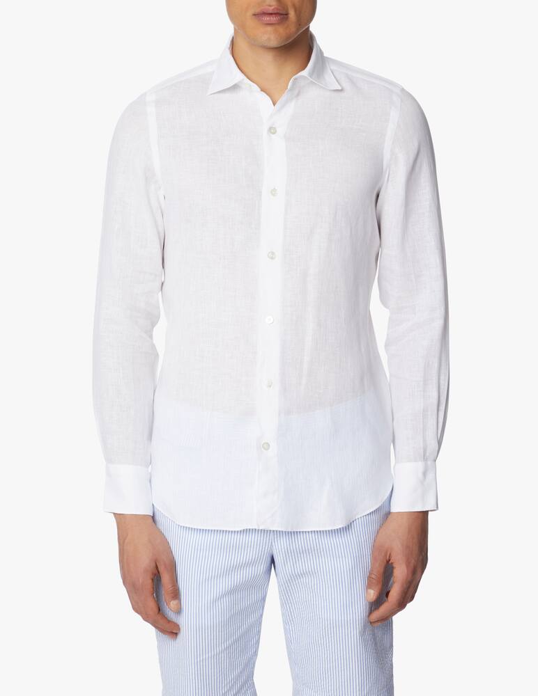 rinascente Finamore Linen delave tokyo shirt
