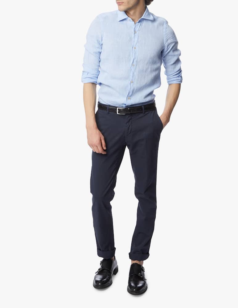 rinascente Finamore Linen delave tokyo shirt