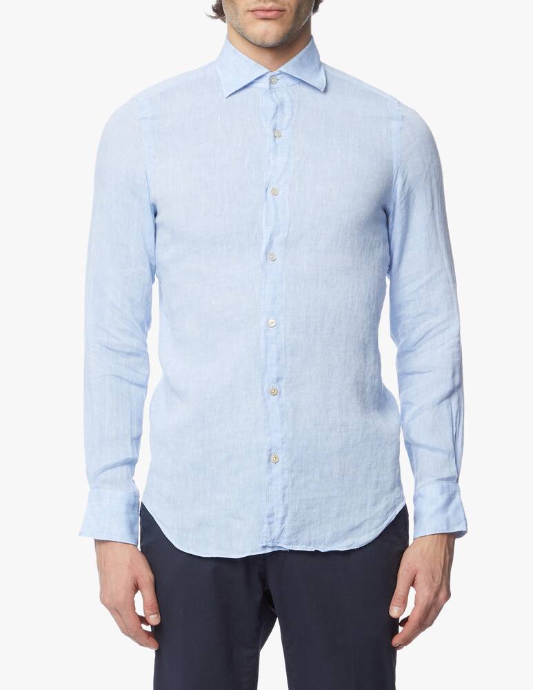 rinascente Finamore Linen delave tokyo shirt