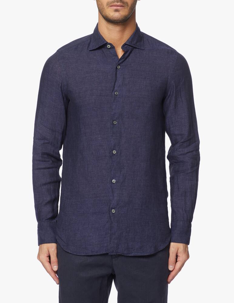 rinascente Finamore Linen delave tokyo shirt