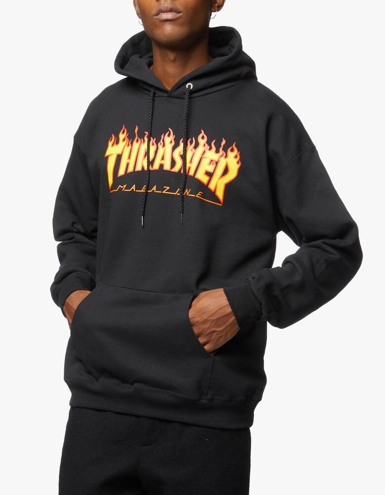 rinascente Thrasher Felpa Flame con cappuccio - nero