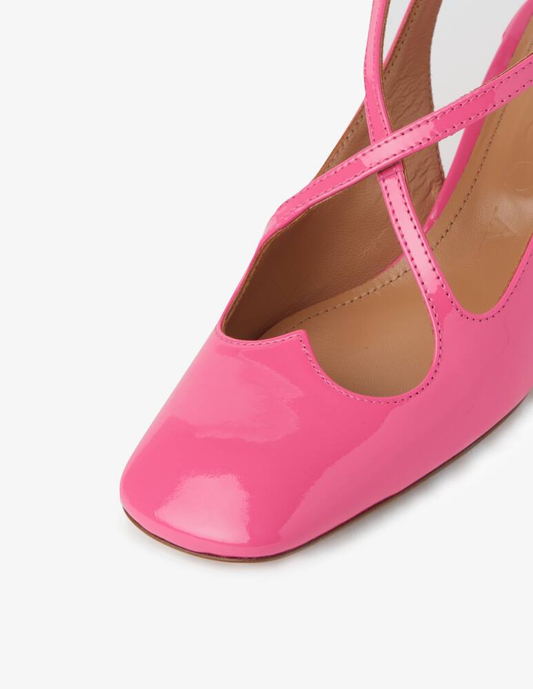 Zhabtuc Décolleté Stiletto In Pelle Verniciata - Tacco 8 Cm - Punta Chiusa - Scarpe Da Sposa E Ballo - Con Imbottitura In Lattice