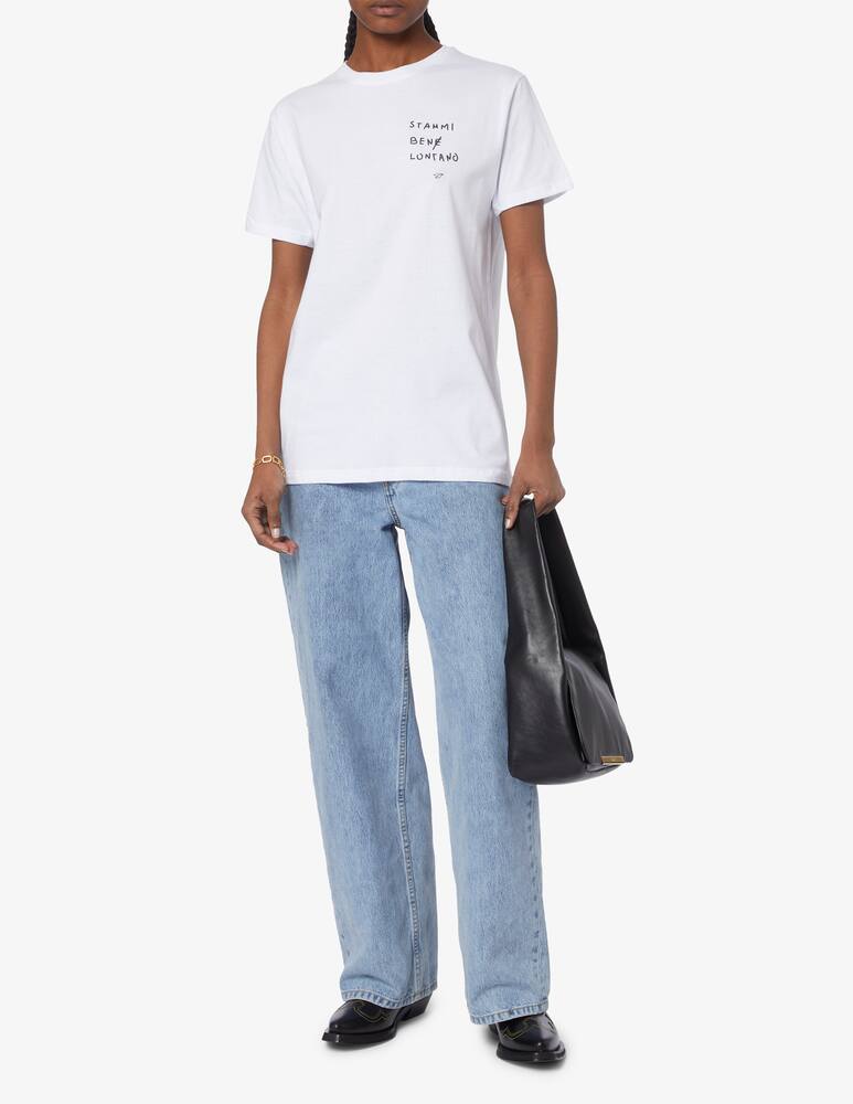 rinascente Linea Daria T-shirt Stammi ben lontano - White