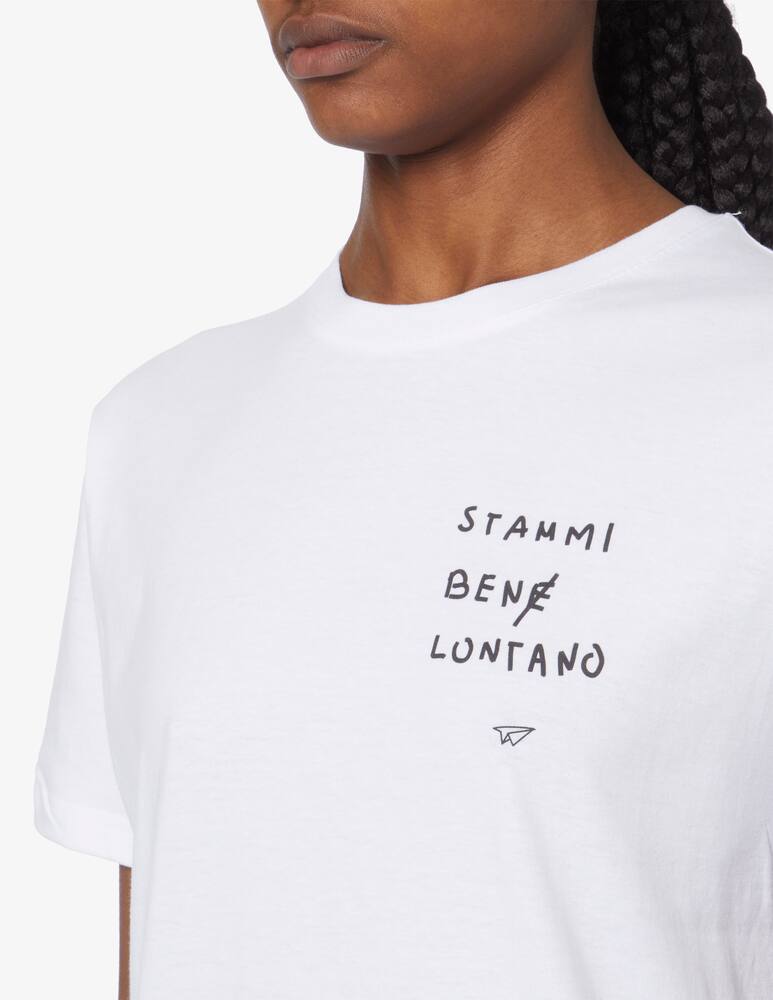 rinascente Linea Daria T-shirt Stammi ben lontano - White