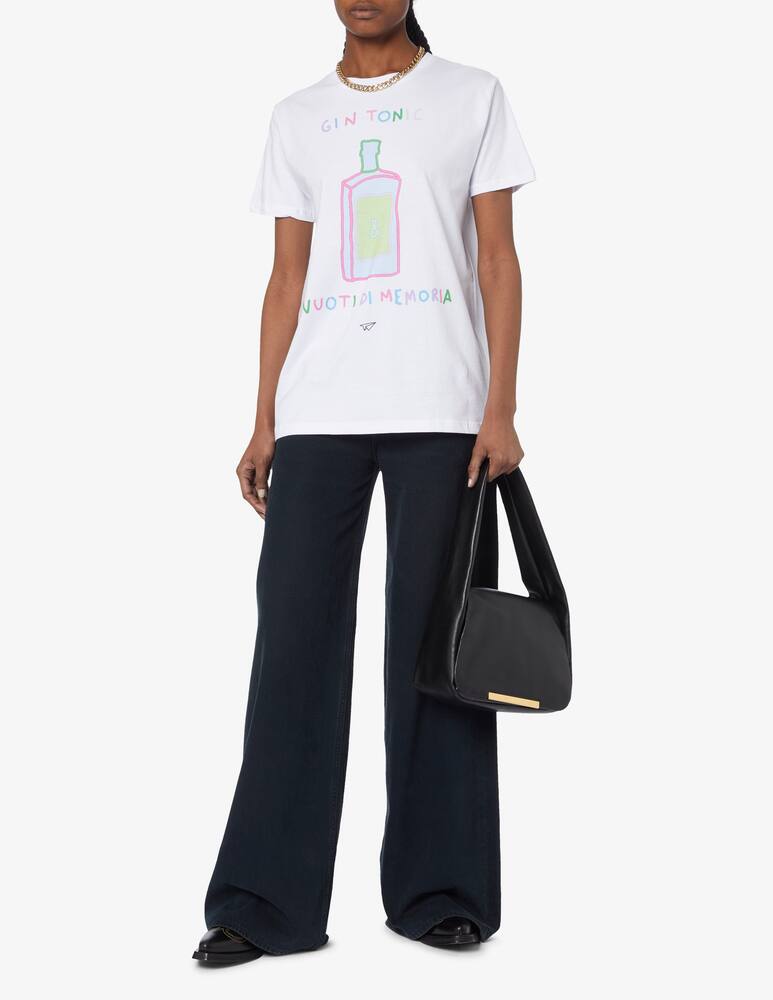 rinascente Linea Daria T-shirt Gin Tonic e Vuoti di Memoria - Bianco