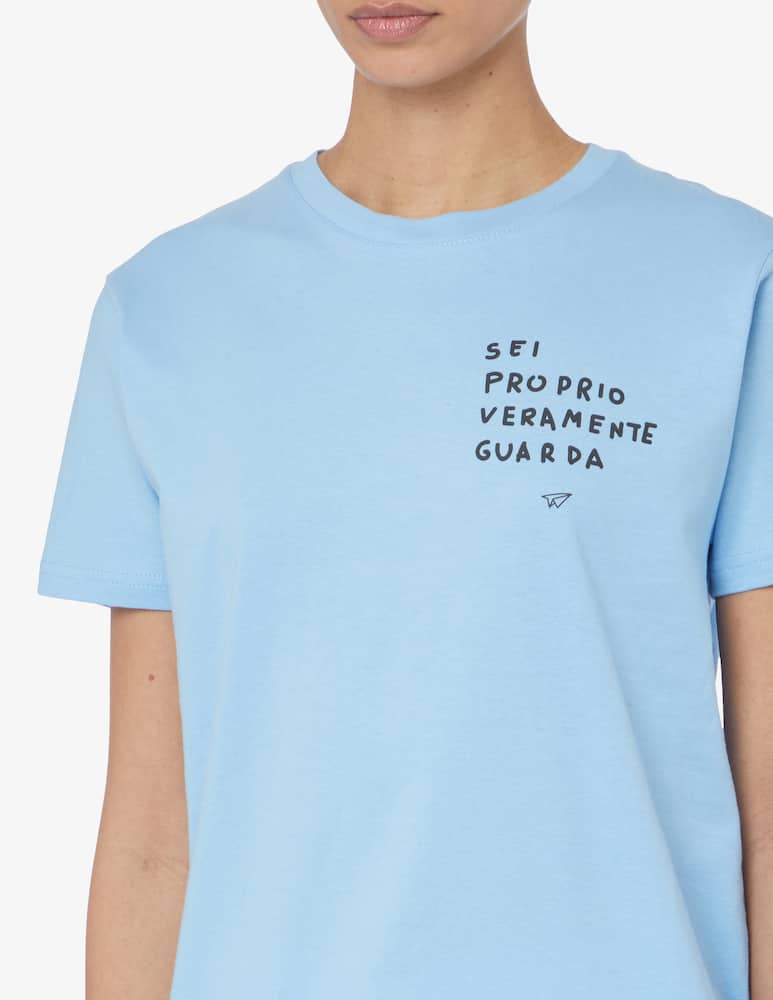 rinascente Linea Daria T-shirt Sei proprio veramente guarda - Azzurro