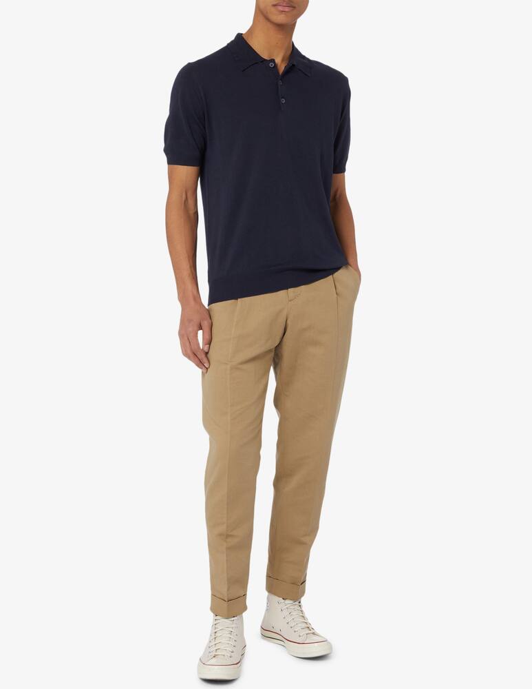 rinascente Altea Cotton and linen polo shirt 