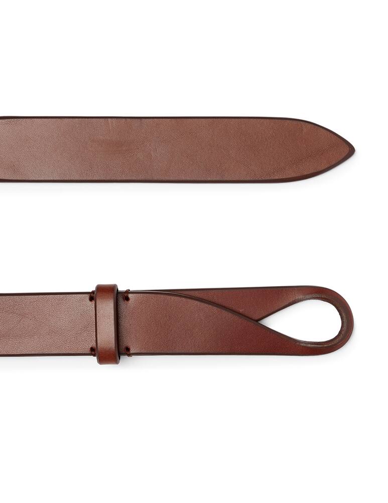 rinascente Orciani Cintura Nobuckle Bull in cuoio e tessuto - marrone