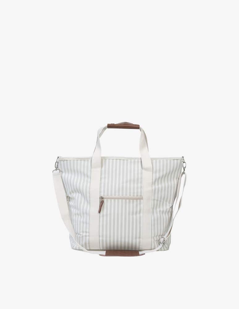 rinascente Business and Pleasure Cooler Tote Bag Lauren's Sage Stripe - Green