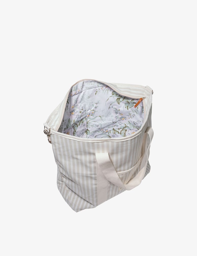 rinascente Business and Pleasure Cooler Tote Bag Lauren's Sage Stripe - Green