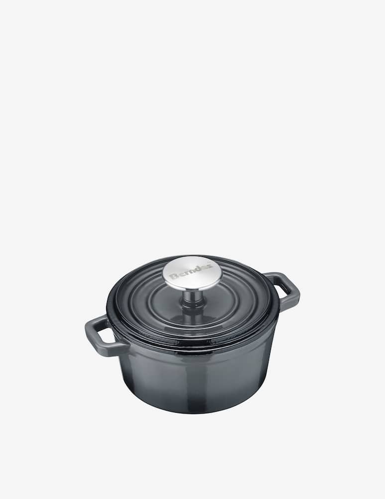 rinascente Berndes B.Iron Cooking Pot 14 grey with lid in cast iron