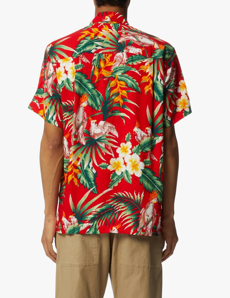 rinascente Karmakula Camicia manica corta hawaiana paradise bird - rosso