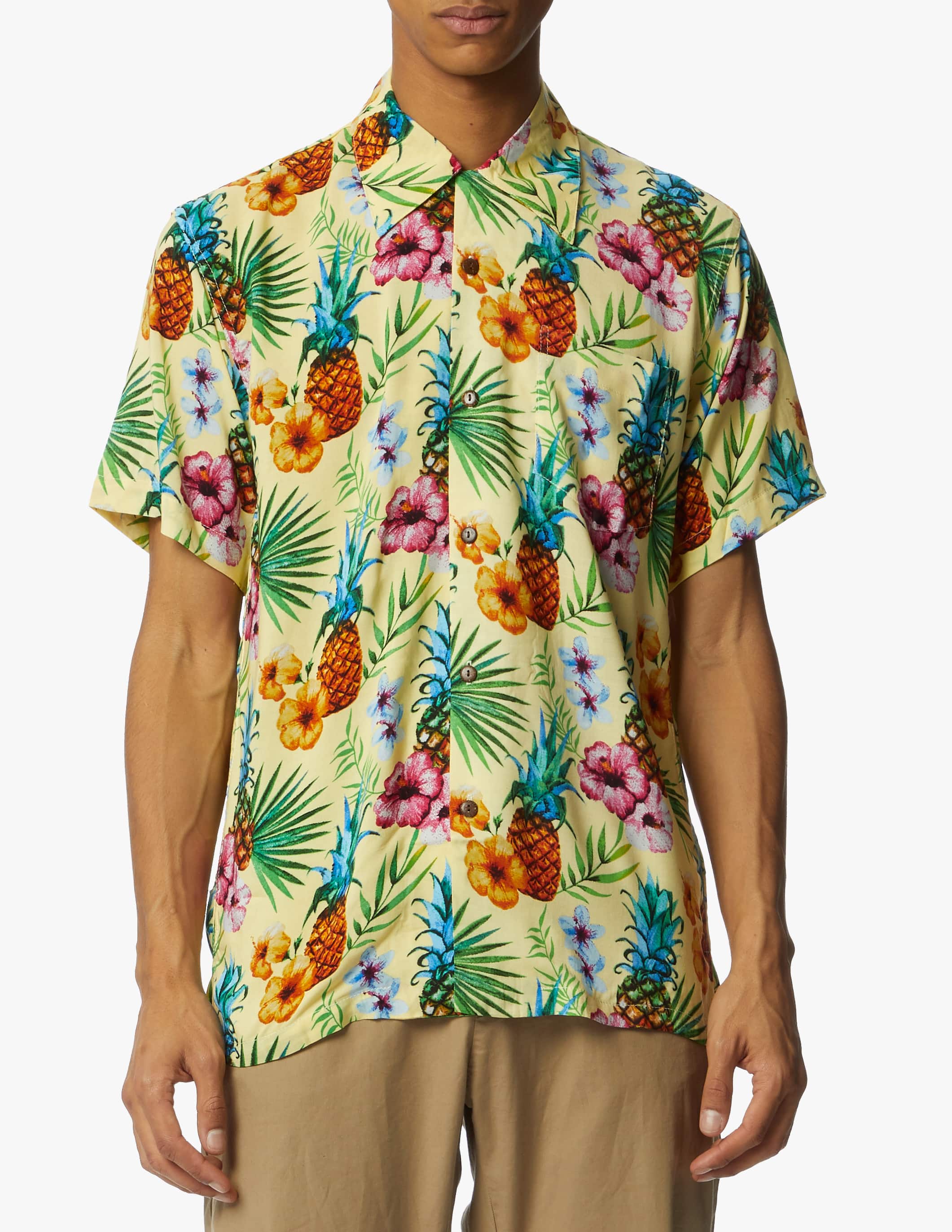 King Kameha Funky Camicia Hawaiana, Manica Corta, Maori Chest, Verde Petrolio, S - Foto 11
