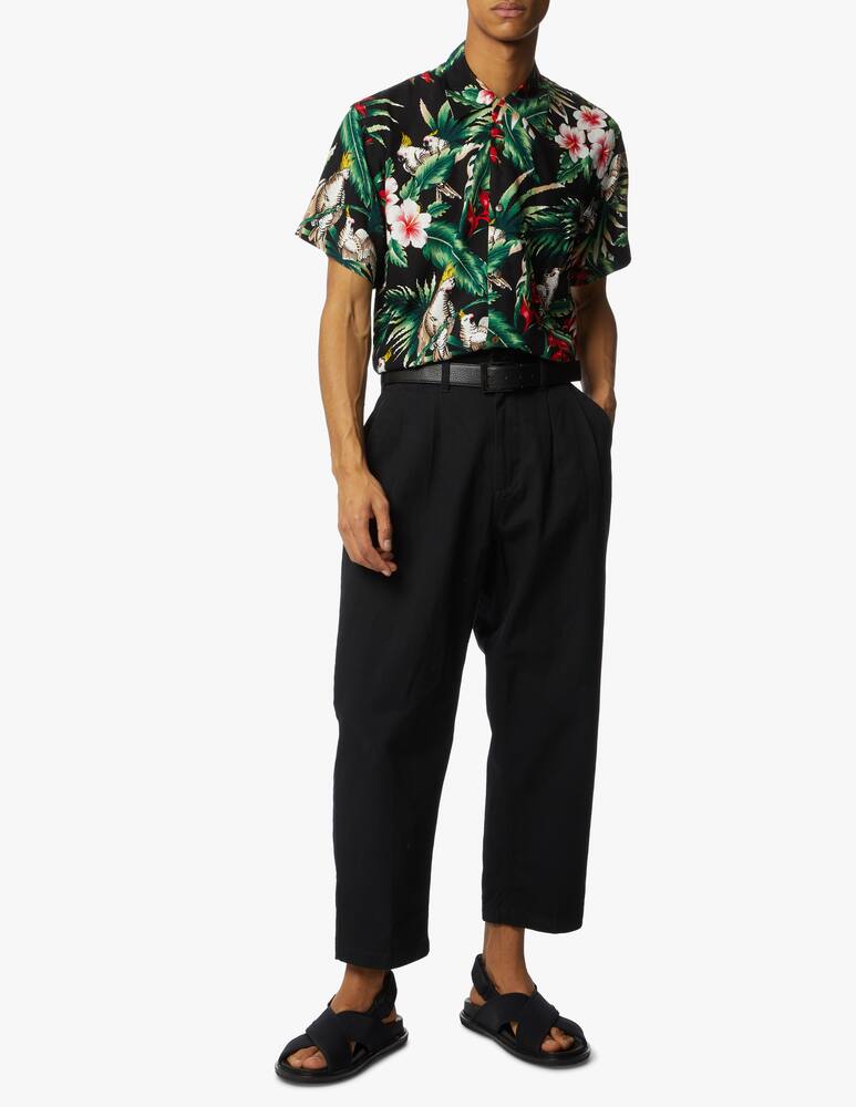 rinascente Karmakula Camicia manica corta hawaiana paradise bird - nero