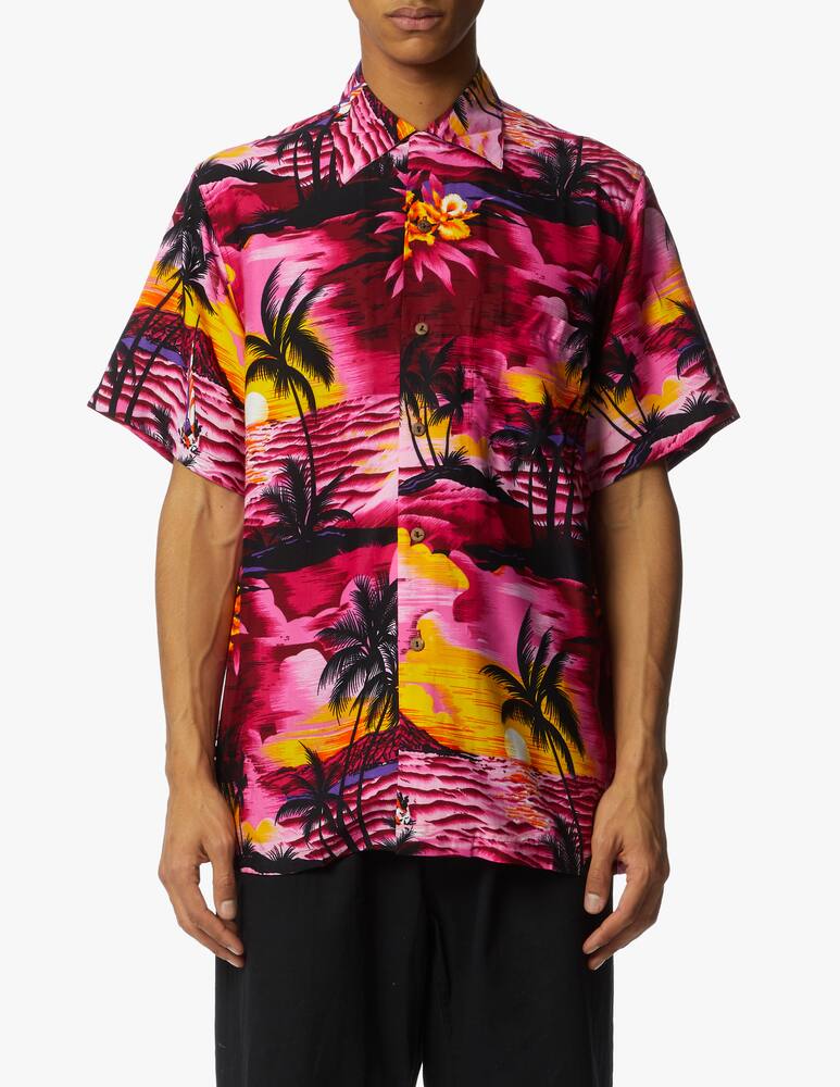 rinascente Karmakula Camicia manica corta hawaiana sunset - rosa