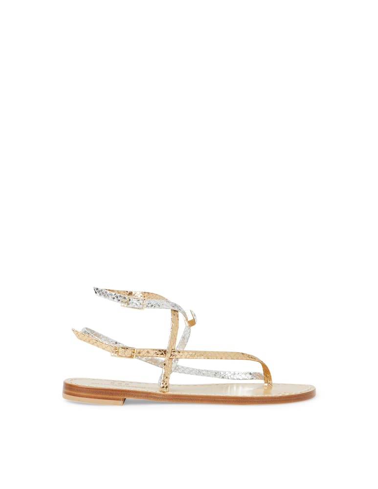 rinascente Emanuela Caruso Infradito con dettagli in pietre