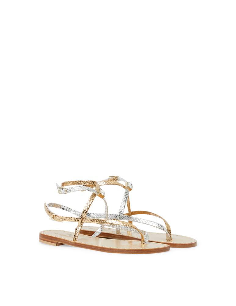 rinascente Emanuela Caruso Infradito con dettagli in pietre