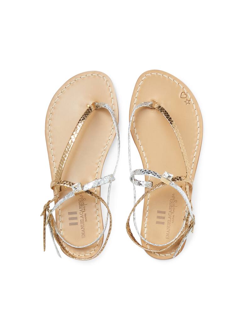 rinascente Emanuela Caruso Infradito con dettagli in pietre