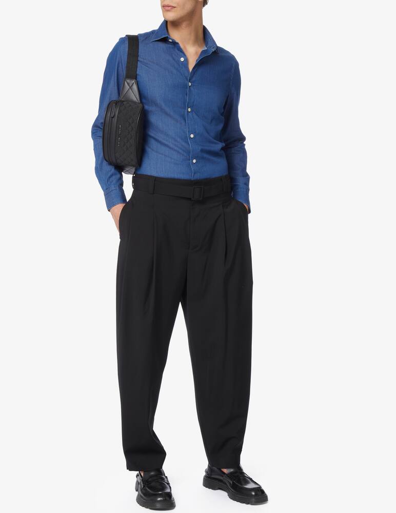 rinascente Finamore Camicia denim giza 45