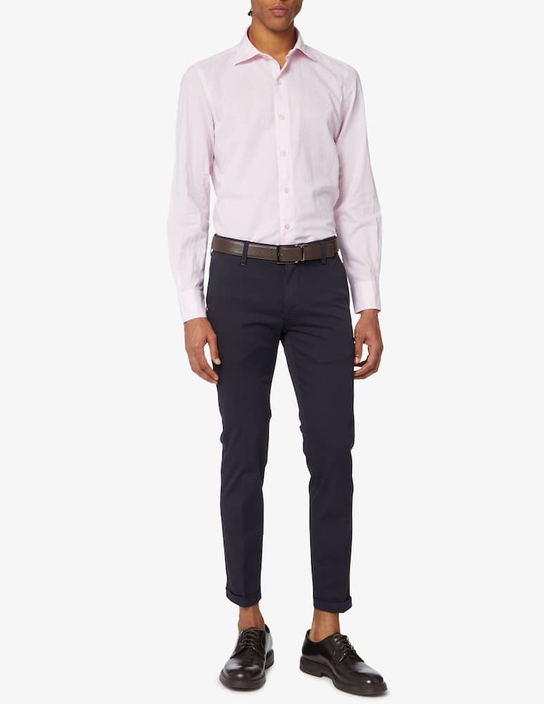 rinascente Finamore Cotton and linen shirt Pink 